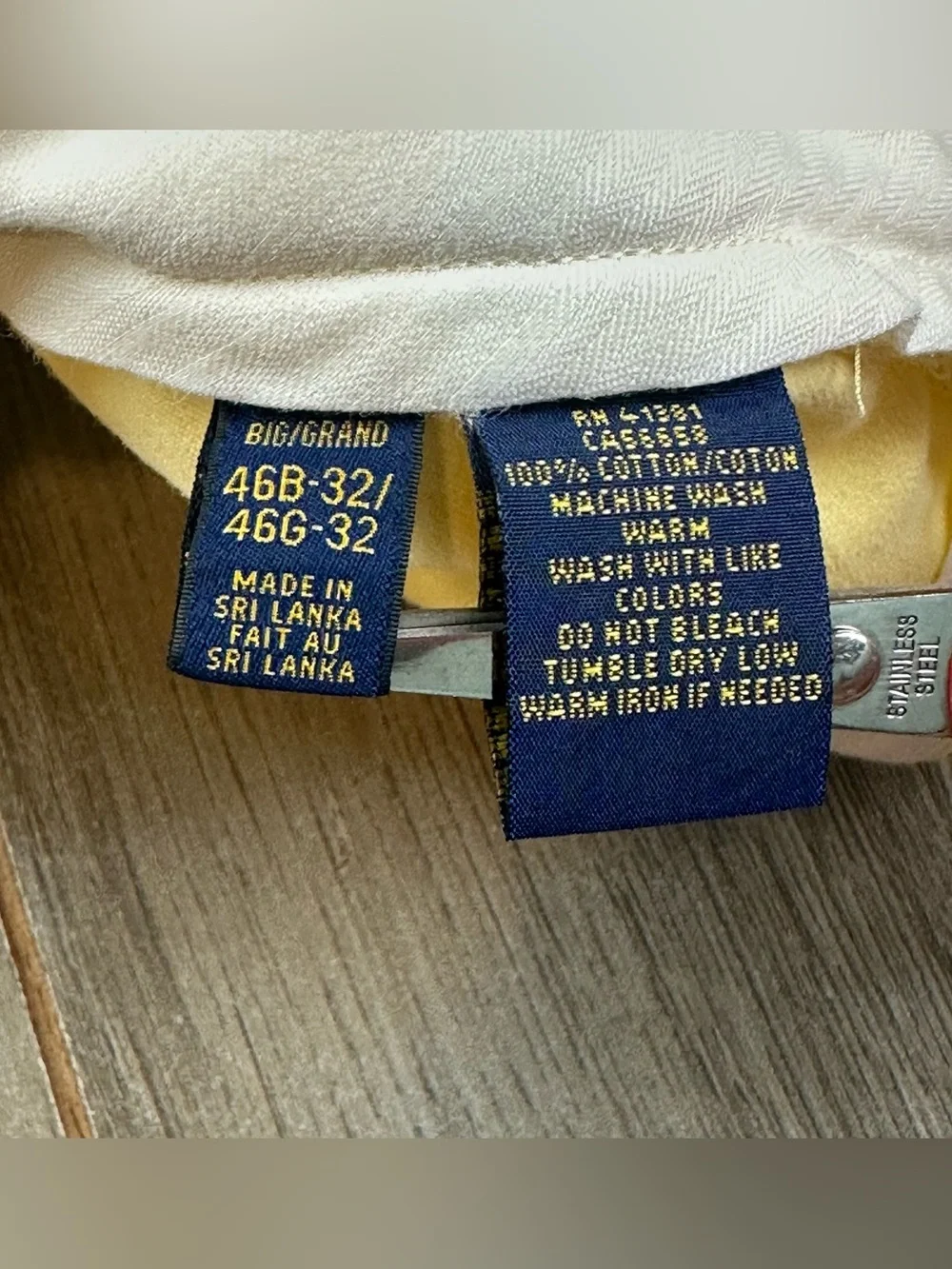 Polo Ralph Lauren Pants 44Bx30 BIG  (tag 46Bx32) Cotton Flat Front Yellow